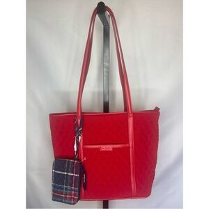 Vera Bradley Red Tote Bag with Glossy Finish